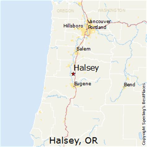 halsey oregon map